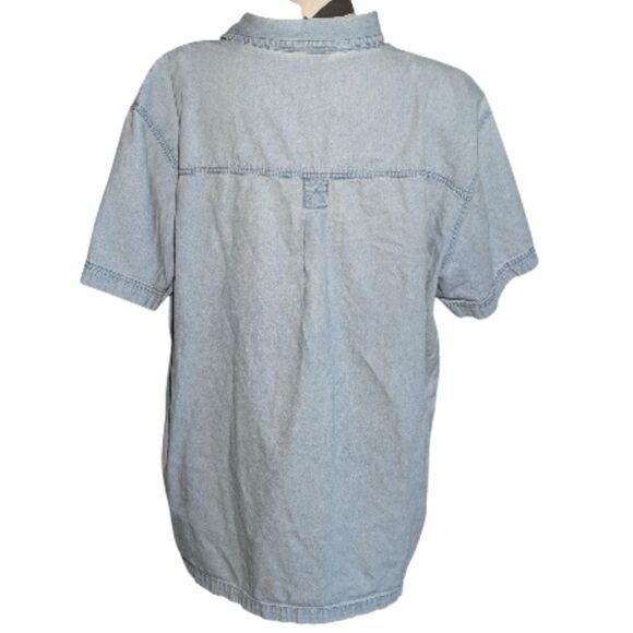 Passion 3X Embroidered Cat Denim Shirt - Picture 8 of 8